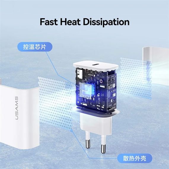 МЗП Usams US-OYXLTZ01 CC226 PD20W + SJ711 60W Type-C to Type-C Yi Series White | Зображення 6