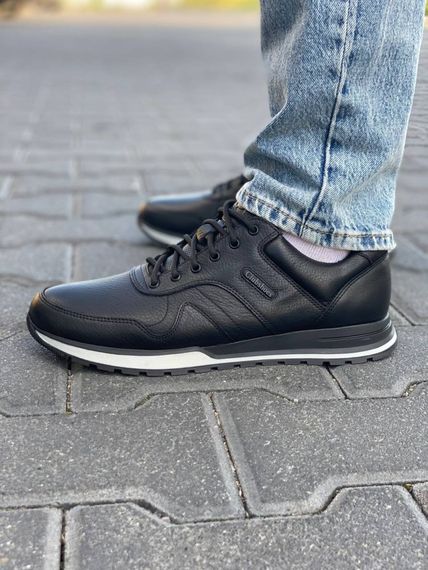 кросівки демісезонні натуральна шкіра преміум Clubshoes колір чорний / білий | Зображення 3