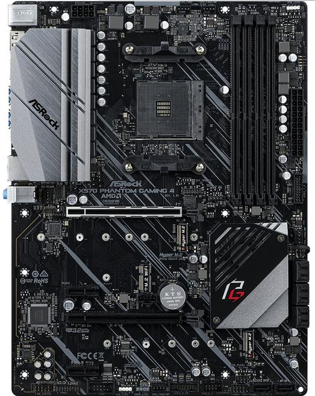 Материнская плата ASRock X570 Phantom Gaming 4 sAM4 4xDDR4 HDMI-DP 8xSATA 5xGPU Mining!!! M.2 ATX (X570_PHANTOM_GAMING_4)