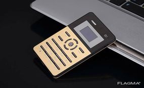 Мини мобильный маленький телефон Card Phone Q1 Gold