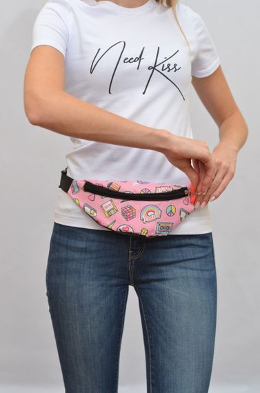 Сумка поясна бананка 4Profi Міні з принтом Іграшки з одним відділенням 20111 | Зображення 2