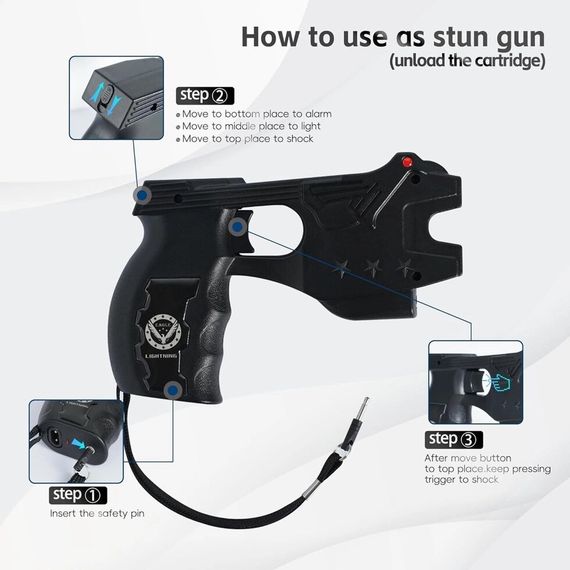 Найпотужніший Паралізатор (шокер) Стріляючий електрошокер Taser Stage Eagle USA + лазер Топ Продажів + 15 Картриджа | Зображення 5