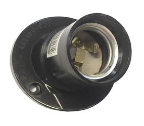 Патрон угловой настенный карболит Е27 черный Ny95000845