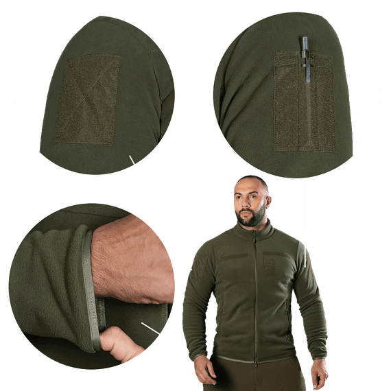 Флісова кофта Army 2.0 НГУ Олива (7408), M | Зображення 3