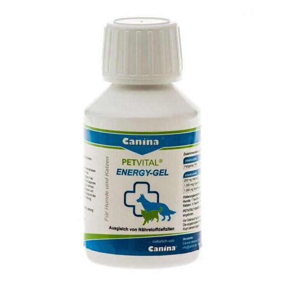 Вітаміни Canina PETVITAL Energy-Gel для відновлення та зміцнення імунітету у кішок та собак 100 мл