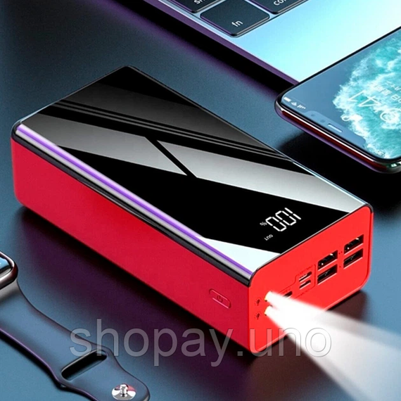 Потужний повербанк із ліхтариком та LED-дисплеєм 50000 mAh (2xUSB, microUSB, Type-C), Power Bank | Зображення 1