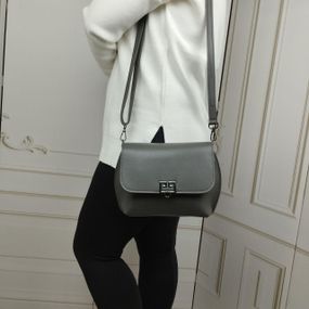 Маленькая сумка через плечо крос-боди Серая Графит