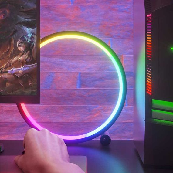 Настільна LED-лампа RGB Intelligent circular atmosphere light Bluetooth USB with app | Зображення 4
