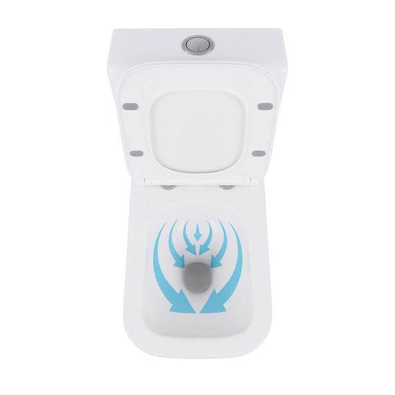 Унитаз-компакт Qtap Crow Eco безободковый с седалием Soft-close QTCRO27W48750 | Зображення 6