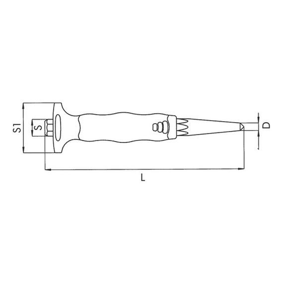 Кернер ручний Wurth із захистом рук 120мм Zebra | Зображення 1