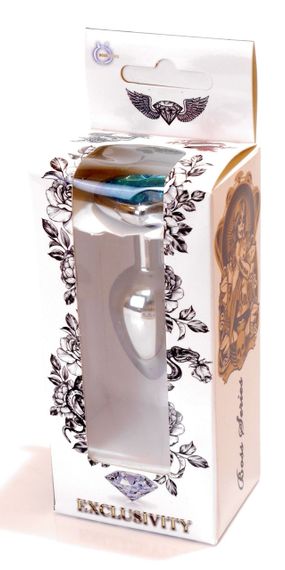 Анальний затор Boss Series - Jewellery Silver Heart PLUG Light Blue S, BS6400049 sexstyle | Зображення 6