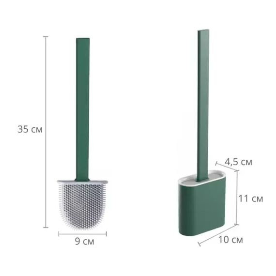 Ершик для унитаза с силиконовой гибкой щеткой | Зображення 5