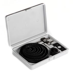 Набор кольцевых пил 16 предметов, глубина 25мм (19/22/25/28/38/44/51/64/76/89/102/127) APRO