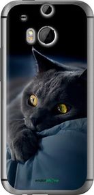Чохол на HTC One M8 dual sim Димчастий кіт "825u-55-2448"