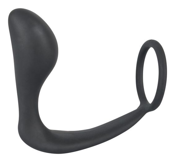 Ерекційне кільце з анальною пробкою - Black Velvets Ring & Plug Sex Aura | Зображення 3
