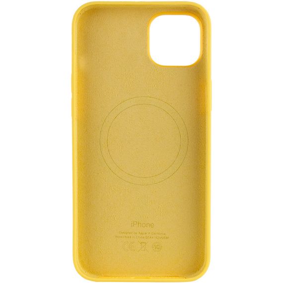 Чехол Silicone case (AAA) full with Magsafe для Apple iPhone 14 Pro (6.1") Желтый / Sunglow | Зображення 1