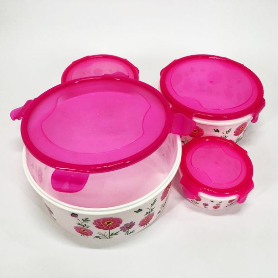 Набір пластикових судків UNIQUE UN-1512. Колір: рожевий | Зображення 1