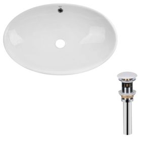 Комплект Qtap Dove: Раковина накладна овальна 635x420x150 мм White + Донний клапан PU02O (QT06113077WN47309)