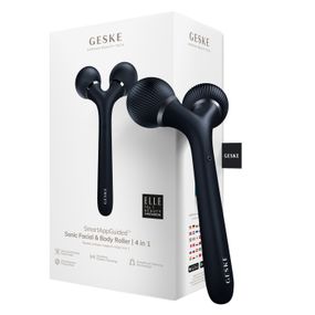 Електронний ультразвуковий ролик для обличчя та тіла GESKE Sonic Facial&Body Roller 4в1 black