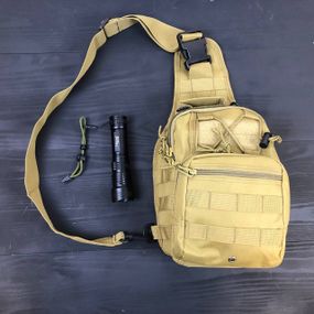 Комплект 2 В 1: армейская сумка + SD-136 тактический фонарь