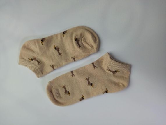 Шкарпетки короткі  дитячі з принтами Twinsocks р-14-16(23-25), 18-20(29-31) блакитний, сірий, бежевий, рожевий | Зображення 5