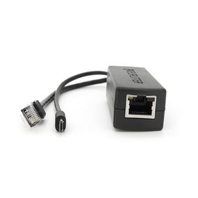 POE сплиттер AOT-0524 48V-5V,RJ45,Mini-USB (10/100Мбит,Вход-48V/Выход 5V 2.4А)