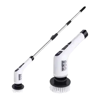 Електрична щітка для прибирання Cleaning Brush, набір 9 в 1, біла, товари для дому | Зображення 1