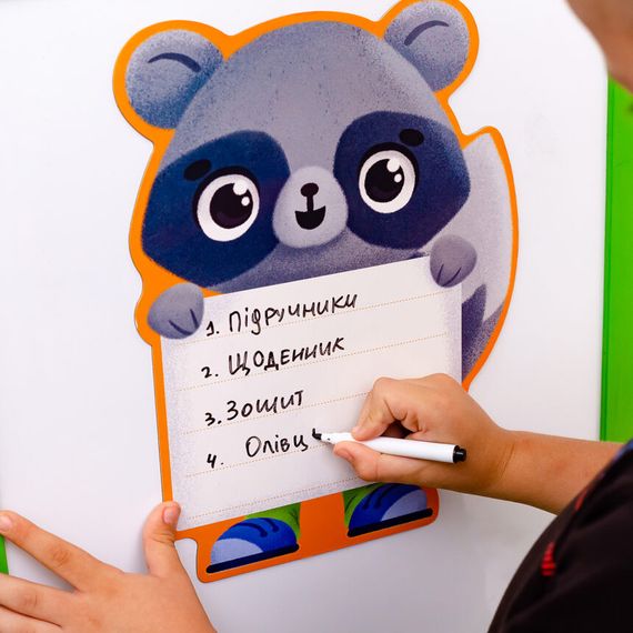 Магнітна дошка "Єнот" з маркером Vladi Toys VT3601-20 (укр.) | Зображення 2