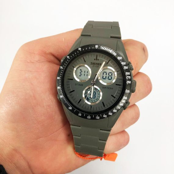 Наручні брендові годинники наручні чоловічі SKMEI 2109GY, Годинники для стильного і сучасного чоловіка DX-41 | Зображення 7