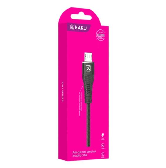 USB кабель Kaku KSC-298 USB - Micro USB 1m - Black | Зображення 3