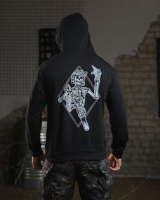 Худі maklin череп чорний НП4946