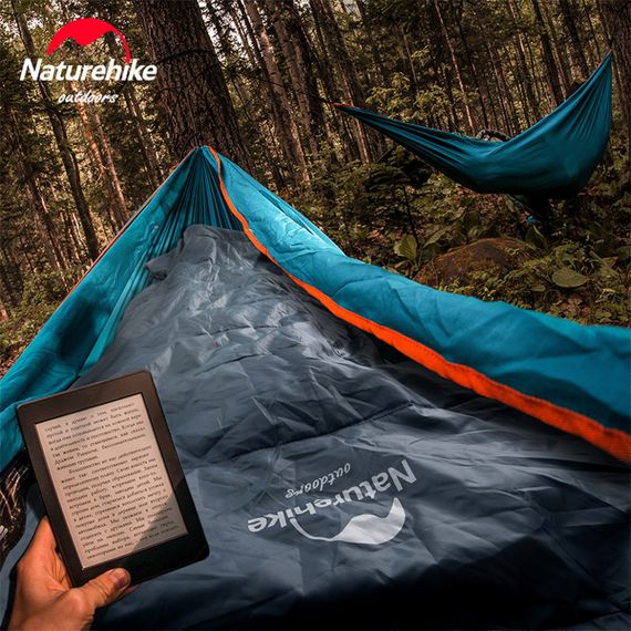 Спальник з капюшоном та закругленим дном Naturehike Y150 NH21MSD08 лівий, темно-блакитний | Зображення 4