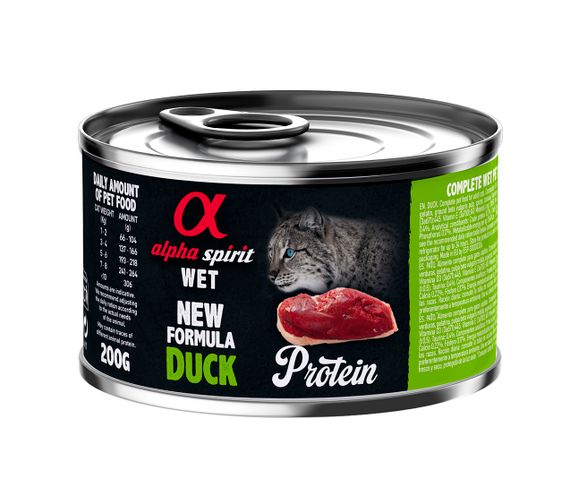 Корм Alpha Spirit Duck Adult Cat вологий з качкою для дорослих котів 200 гр