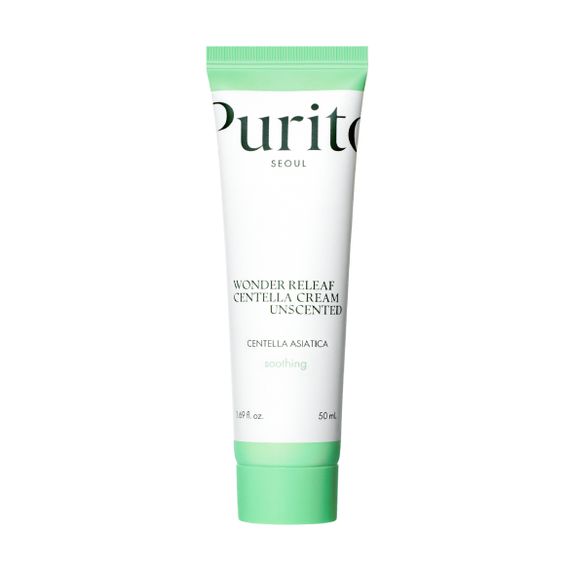 Крем для чутливої шкіри з центеллою без ефірних олій Purito Seoul Wonder Releaf Centella Cream Unscented 50 ml