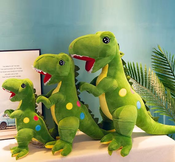Великий М'який Динозавр Гігант Плюшева Колекційна Іграшка 100 см Зелений | Зображення 4