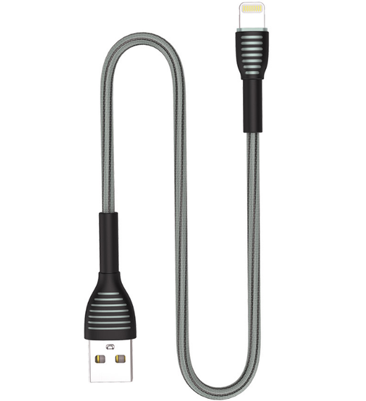 Кабель USB Lightning ColorWay CW-CBUL041-GR 3,0A 1м сірий | Зображення 2