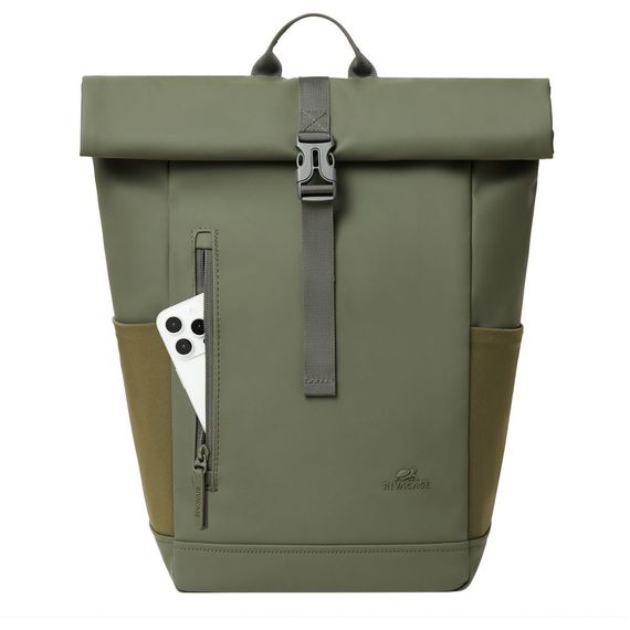 Рюкзак городской Rivacase 7826 Olive Green 17 л оливковый с зеленым | Зображення 7