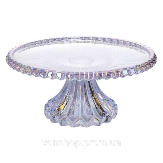 Тортовница на ножке Ø26 см стеклянная круглая HP-19-148 | Зображення 3