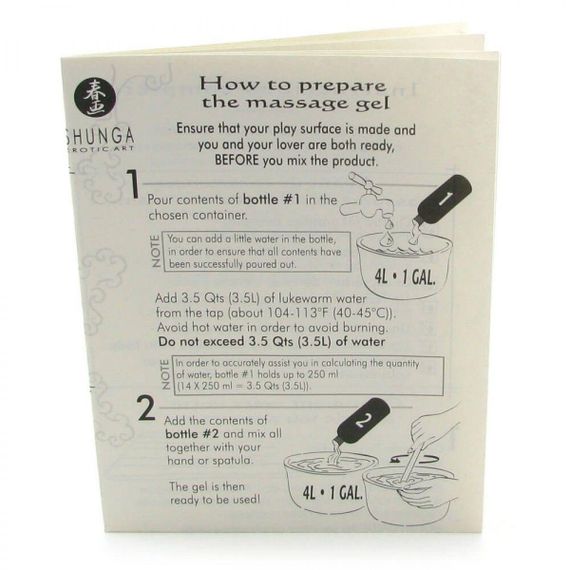 Гель для NURU масажу Shunga Oriental Body-to-Body – Melon Mango (2 x 225 мл) плюс простирадло | Зображення 4