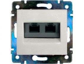 Розетка компьютерная белая RJ45 кат 5 UTP-1 774230 Валена