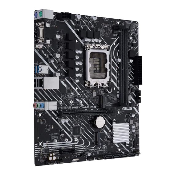 Материнcька плата ASUS  PRIME H610M-E D4-CSM s1700 H610 2xDDR4 M.2 HDMI DP VGA mATX CSM (90MB19N0-M1EAYC) | Зображення 1
