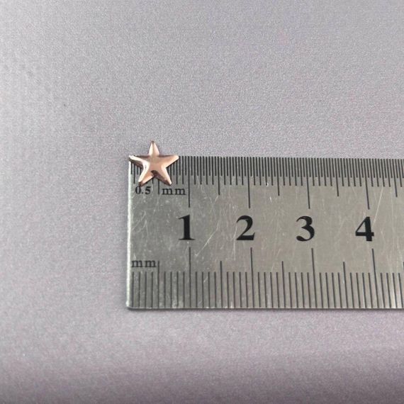 10г - Металлостразы термоклеевые, звезда 8 мм - розовые | Зображення 1