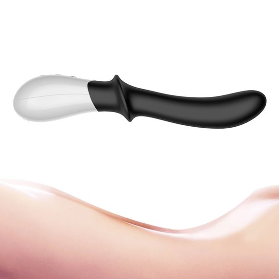 Вібромасажер точки G B - Series Fox Silicone G-spot Massager, з нагріванням, чорний | Зображення 6