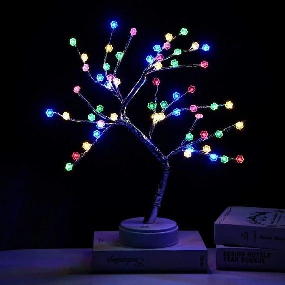 LED настільна лампа у формі дерева з листям XPRO NNG-08 USB + батарейки AA 3шт тёплый свет (44900-NNG-08_322) | Зображення 2