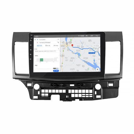 Штатная магнитола Lesko для Mitsubishi Lancer X Рестайлинг 2 2015-2017 экран 10" 2/32Gb/ 4G/ Wi-Fi Premium GPS | Зображення 4