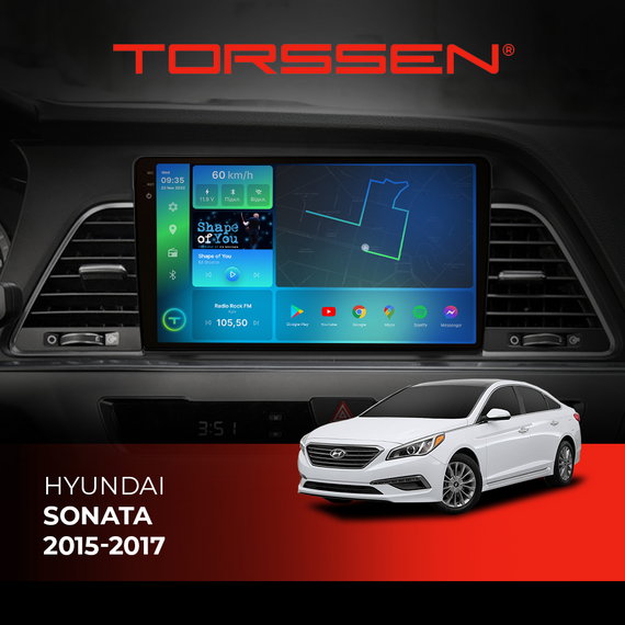 Штатна магнітола Torssen 2K Hyundai Sonata 2015-2017 F96128 4G Carplay DSP