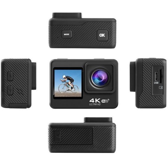 Екшн-камера водонепроникна спортивна CSZ-Q60AR 9464 з пультом, чорна | Зображення 4