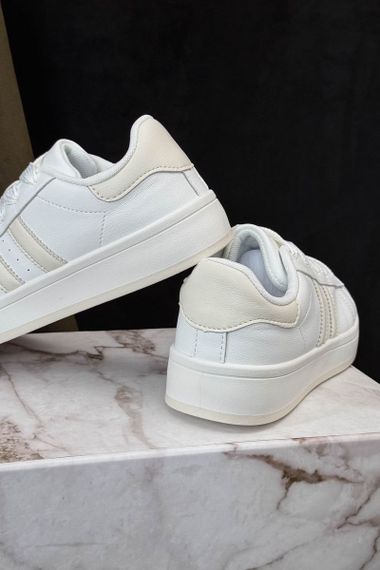 Кеди жіночі, колір біло-бежевий, 248RJH100 | Зображення 3