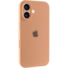 Чехол Silicone Case Full Camera Protective (AA) для Apple iPhone 16 (6.1") Оранжевый / Cantaloupe
