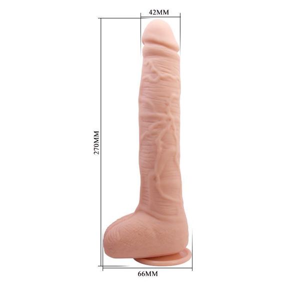 Фалоімітатор Beautiful Dick, тілесний, 28 см Sex Aura | Зображення 7